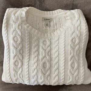 L.L. Bean Knit Sweater in White ( Small /Petite)